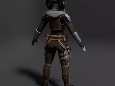 Twilek Bounty Hunter 3D Model Rigged 3D model