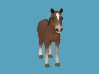 horse lowpoly 3d model 3D model