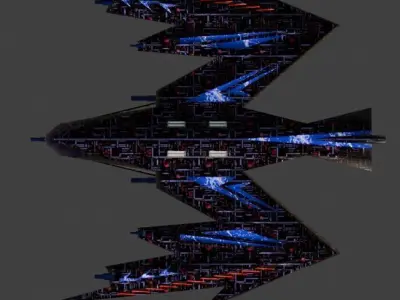 Fighter104 Low-poly 3D model