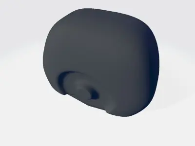 Military Head Component Low-poly 3D model