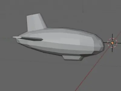 dirigible Low-poly 3D model