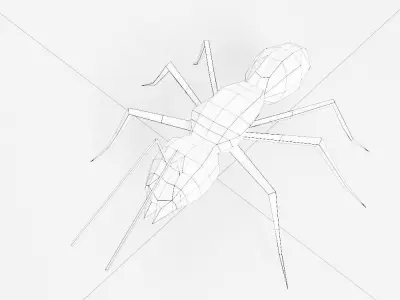 Ant low poly 3d model Low-poly 3D model