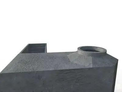 German WW2 machinegun bunker Low-poly 3D model