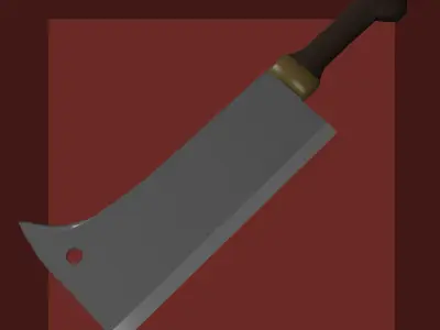 cleaver knife Free low-poly 3D model