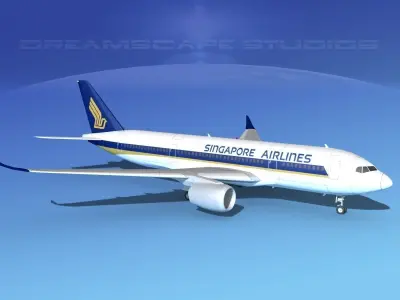 Airbus A350-800 Singapore Airlines 3D model