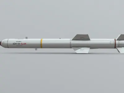 AGM-84E-SLAM missile Low-poly 3D model