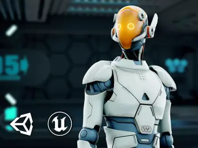 CYBORGTOPIA B-19 Rigged for Unreal Engine - Unity - MIXAMO 3D model