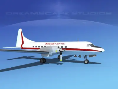 Convair CV-580 Honeywell 3D model