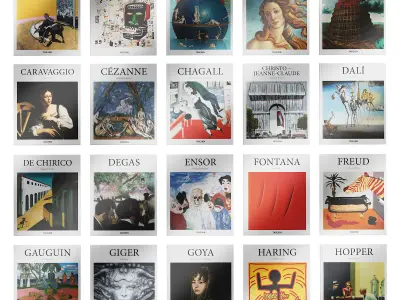 049 Decorative books set 08 Basic Art Series PART 03 3D model