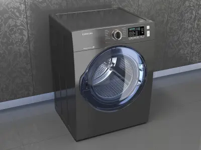 Samsung Inox Front Load Dryer 3D model
