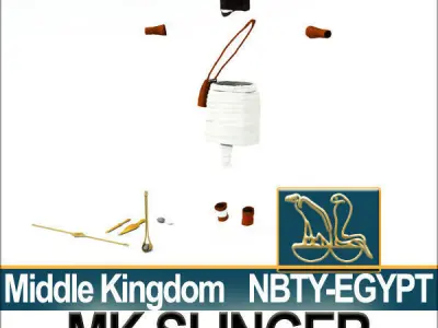 Ancient Egypt Soldier Props Slinger Poser Daz 3D model