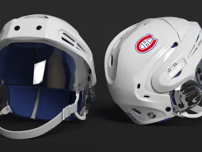 Protective Hockey Helmet 3D model