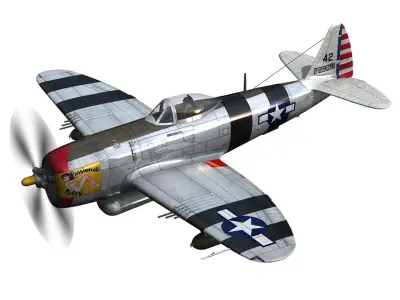 Republic P-47 Thunderbolt - Passionate Patsy 3D model