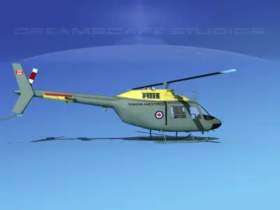 Bell OH-58B Canadian Army 3 3D model