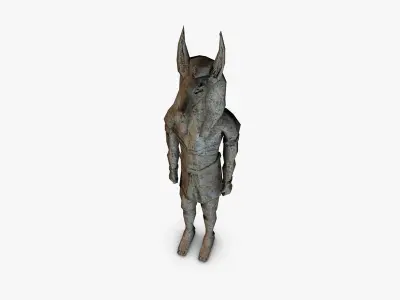 Low poly egyptian Anubis Low-poly 3D model