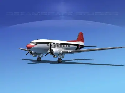 Douglas DC-3 Northwest 3D model