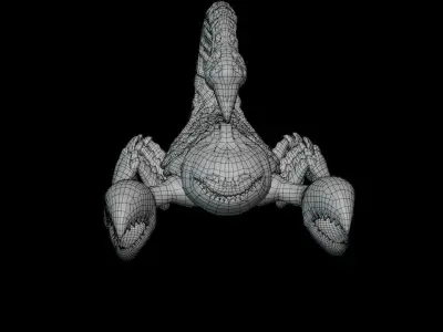 Pumpkin Scorpion Low-poly 3D model