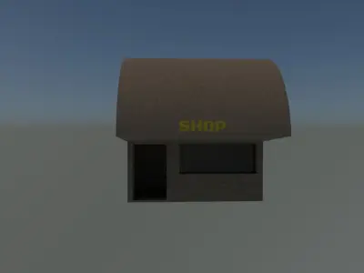 Small shop Free low-poly 3D model