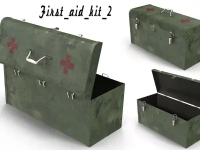 First aids kit 2 Low-poly 3D model