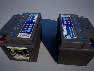 Car Battery Low-poly 3D model