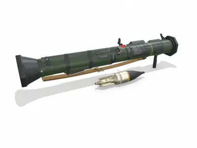 M136 AT4 Anti Tank Rocket Launcher Low-poly PBR Low-poly 3D model