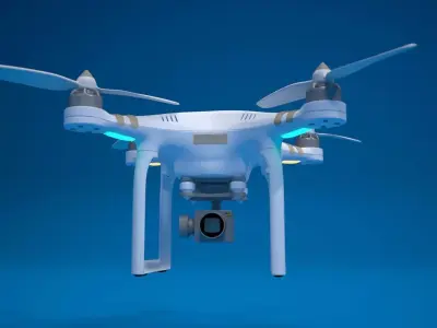 quadrocopter drone high detailed 3D model