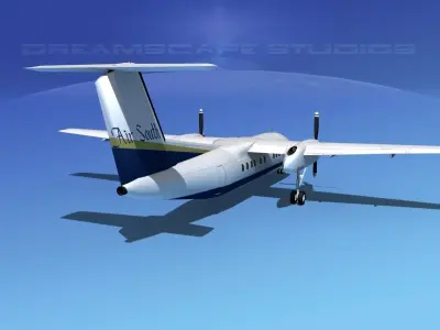 Dehaviland DHC-8 100 Air South 3D model