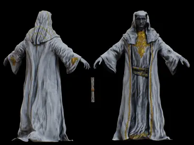 King Baldwin IV Low-poly 3D model
