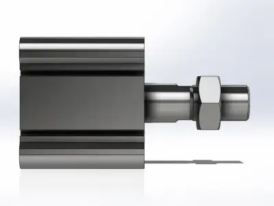 Cilindro SMC CDQ2A50-20TMZ Cylinder 3D model