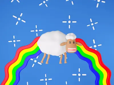 sheep in the sky 3D model