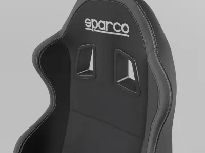 Racing Seat Sparco R100 Fabric Black-Grey 3D model
