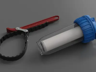 Water Filter Housing Strap Wrench 3D model