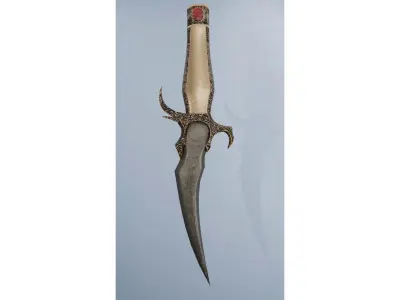 Dagger Low-poly 3D model 12