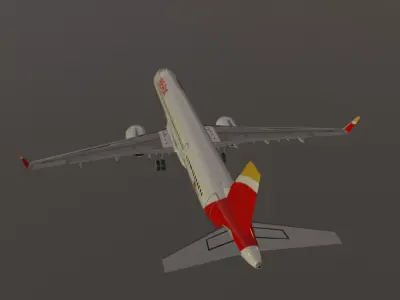 Iberia airbus a321neo XLR low poly 3D model  Low-poly 3D model