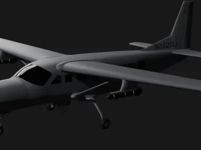 Northrop Grumman AC-208 ELIMINATOR GUNSHIP - 3D model