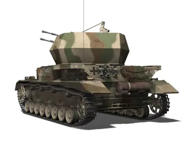 Flakpanzer IV - Wirbelwind - sPz Jg Abt 654 3D model