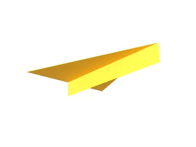 Paper Plane v4 005 Low-poly 3D model