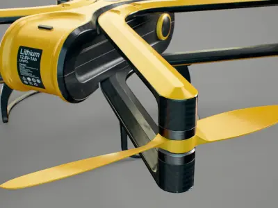 Quadcopter Drone PBR Low-poly 3D model