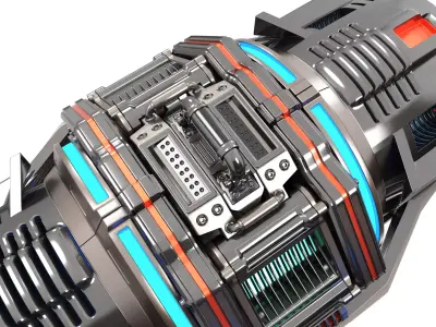 engine Low-poly 3D model