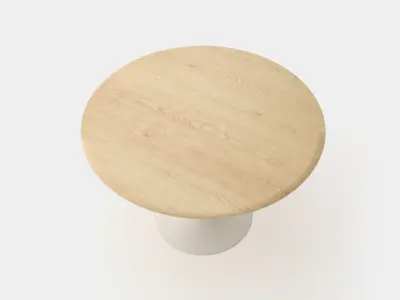 Dining table round for 4 people Free 3D model