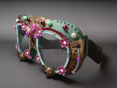 Girly Cyberpunk Goggles Free 3D model