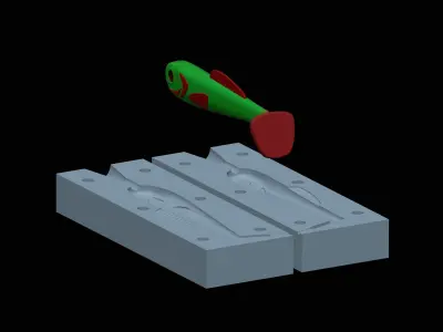 AM BAIT FISH 10CM HOOF FORM FOR PREDATOR FISHING Free 3D print model