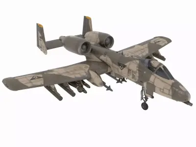 Aircraft02 military jet 3D model