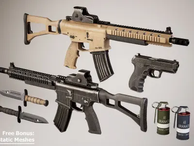 Casual Soldier 04 Low-poly 3D model