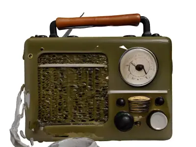 Vintage Military Portable Radio Receiver 3D model