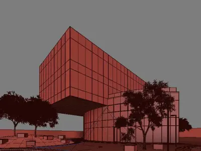 Free Corona Scene - Vanke Daxing Sales Gallery Free 3D model