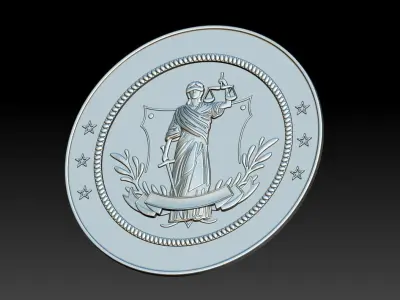 United States District Court seal 3D print model