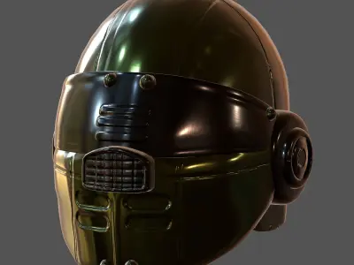 Helmet plastic mask Low-poly 3D model Low-poly 3D model purchase