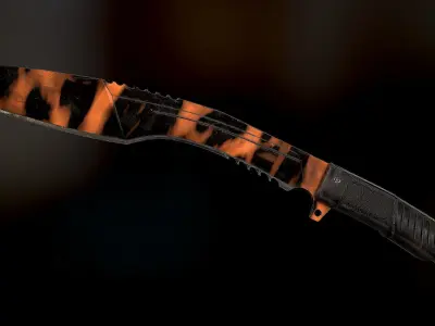Knife Kukri - Coated Metal Low-poly 3D model
