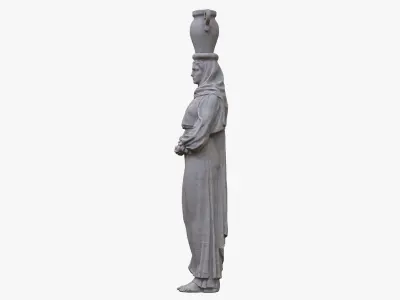 Woman with Jug on Head v2 3D model